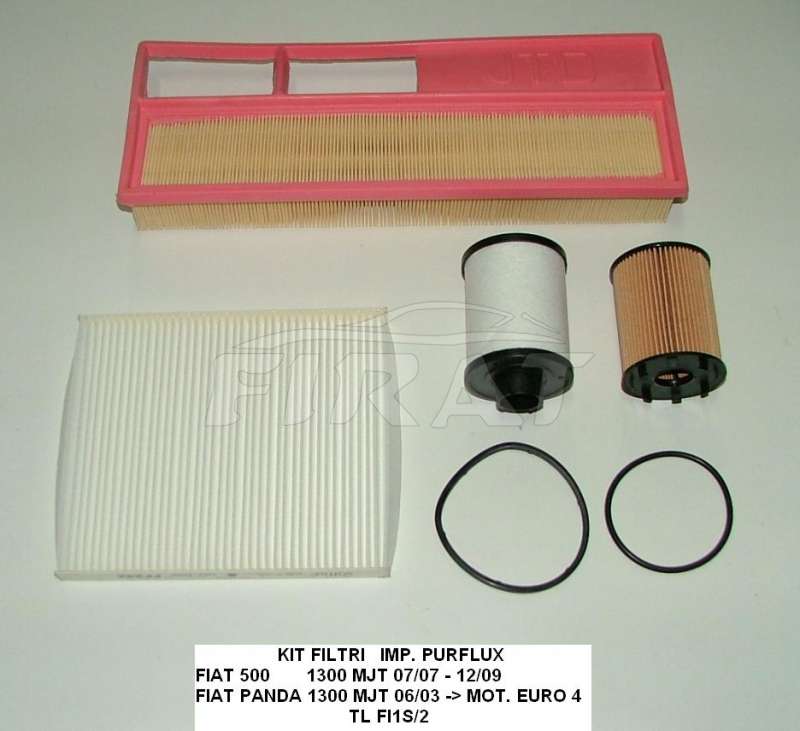 KIT FILTRI FIAT 500 PANDA 1300 MJT PURFLUX